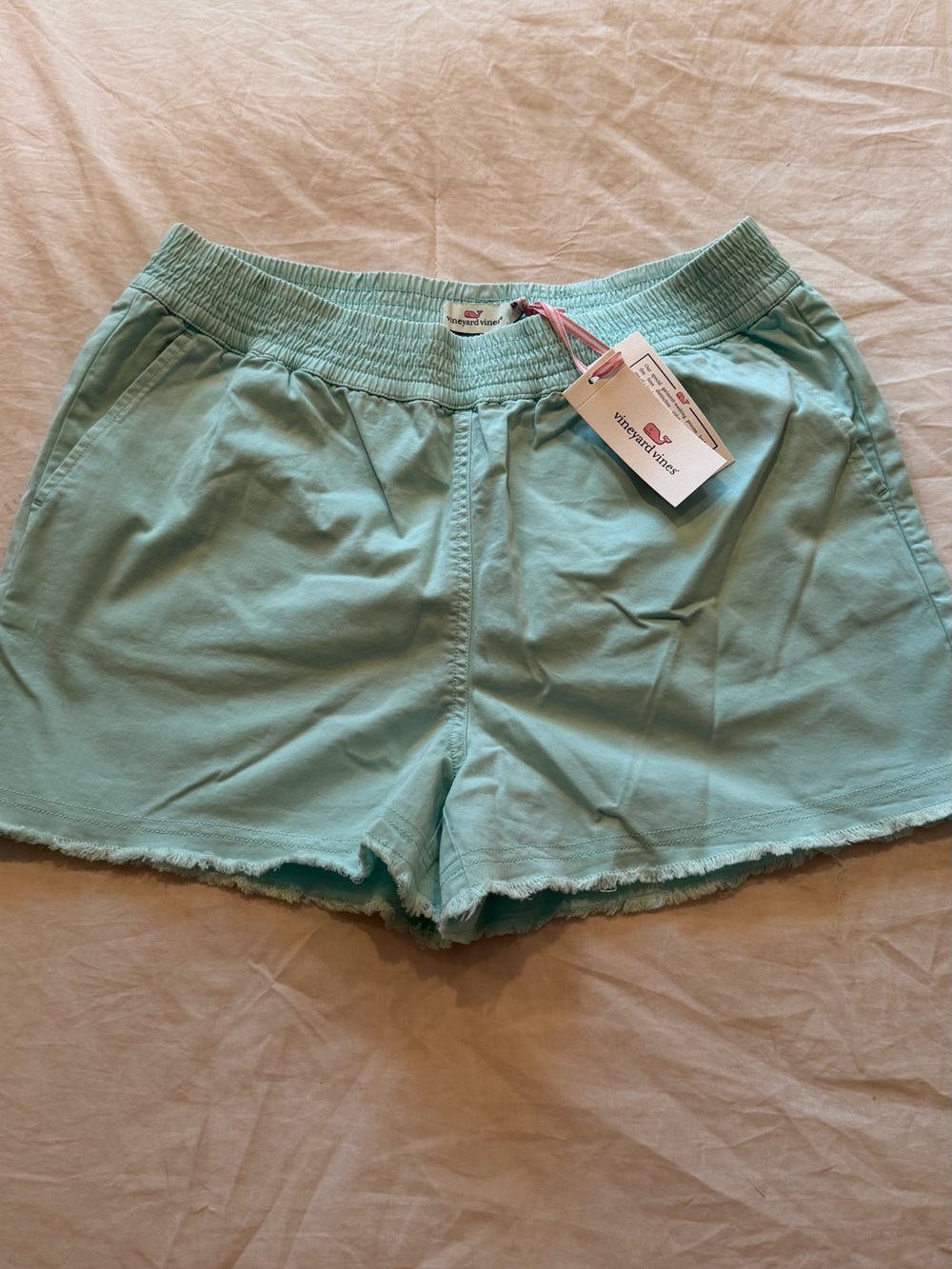 Vineyard Vines Women's Mint Aqua Pull-On Cotton Shorts
